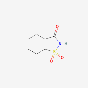 molecular formula C7H11NO3S B12312138 rac-(3aR,7aR)-octahydro-1lambda6,2-benzothiazole-1,1,3-trione, cis 