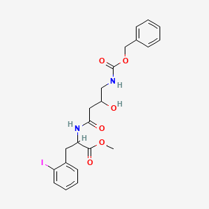 molecular formula C22H25IN2O6 B12312181 Alpha-Helical CRF (9-41) trifluoroacetate salt 