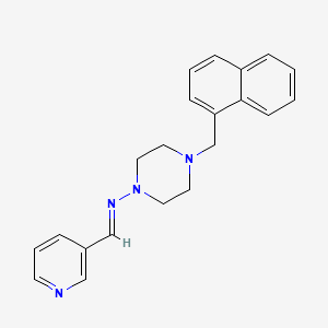 molecular formula C21H22N4 B1231219 4-(1-naphthylmethyl)-N-(3-pyridinylmethylene)-1-piperazinamine 