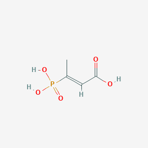 molecular formula C4H7O5P B12312199 (E)-3-phosphonobut-2-enoic acid 