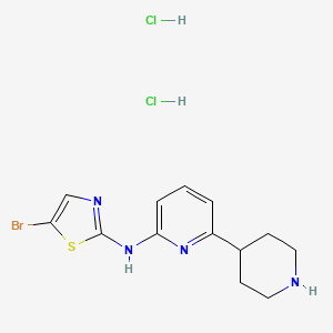 5-bromo-N-(6-(piperidin-4-yl)pyridin-2-yl)thiazol-2-amine dihydrochloride