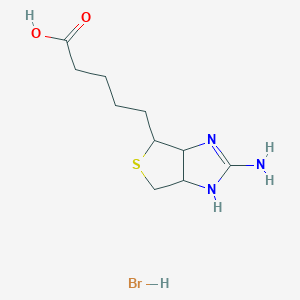 molecular formula C10H18BrN3O2S B12312236 5-(2-amino-3a,4,6,6a-tetrahydro-1H-thieno[3,4-d]imidazol-4-yl)pentanoic acid;hydrobromide 