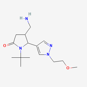 rac-(4R,5S)-4-(aminomethyl)-1-tert-butyl-5-[1-(2-methoxyethyl)-1H-pyrazol-4-yl]pyrrolidin-2-one, trans