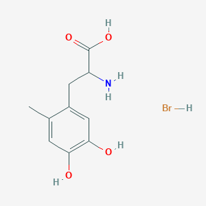 molecular formula C10H14BrNO4 B12312244 2-Amino-3-(4,5-dihydroxy-2-methylphenyl)propanoic acid hydrobromide 