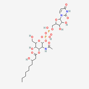 molecular formula C27H45N3O19P2 B12312260 UDP-3-O-(R-3-hydroxydecanoyl)-GlcNAc 