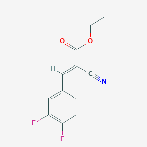 molecular formula C12H9F2NO2 B12312267 ethyl (E)-2-cyano-3-(3,4-difluorophenyl)prop-2-enoate 