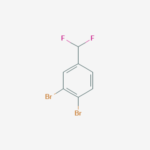 molecular formula C7H4Br2F2 B12312285 1,2-Dibromo-4-(difluoromethyl)benzene 