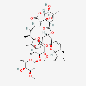 (1'R,2R,3S,4'S,6S,8'R,10'Z,12'S,13'S,14'Z,20'R,21'R,24'S)-2-[(2S)-butan-2-yl]-21',24'-dihydroxy-12'-[(2R,4S,5S,6S)-5-[(2S,4S,5S,6S)-5-hydroxy-4-methoxy-6-methyloxan-2-yl]oxy-4-methoxy-6-methyloxan-2-yl]oxy-3,11',13',22'-tetramethylspiro[2,3-dihydropyran-6,6'-3,7,19-trioxatetracyclo[15.6.1.14,8.020,24]pentacosa-10,14,16,22-tetraene]-2',18'-dione