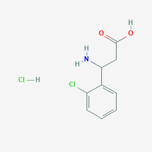 molecular formula C9H11Cl2NO2 B12312333 3-Amino-3-(2-chlorophenyl)propanoic acid hydrochloride 