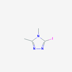 molecular formula C4H6IN3 B12312344 3-Iodo-4,5-dimethyl-4H-1,2,4-triazole 