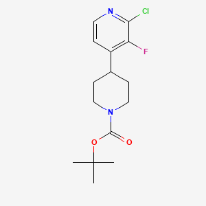 molecular formula C15H20ClFN2O2 B12312360 Tert-butyl 4-(2-chloro-3-fluoro-4-pyridyl)piperidine-1-carboxylate 