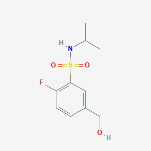 2-fluoro-5-(hydroxymethyl)-N-(propan-2-yl)benzene-1-sulfonamide