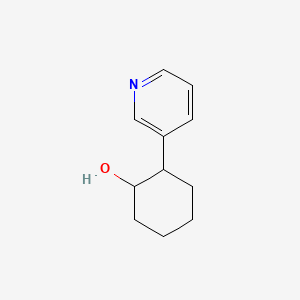 molecular formula C11H15NO B12312387 2-(Pyridin-3-yl)cyclohexan-1-ol 