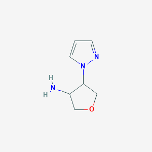 rac-(3R,4S)-4-(1H-pyrazol-1-yl)oxolan-3-amine, cis