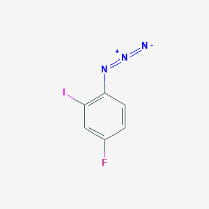 molecular formula C6H3FIN3 B12312399 1-Azido-4-fluoro-2-iodobenzene 