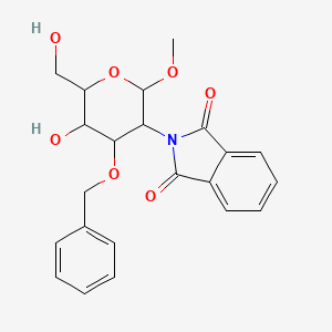 molecular formula C22H23NO7 B12312418 Methyl 3-O-Benzyl-2-deoxy-2-N-phthalimido-beta-D-glucopyranoside 