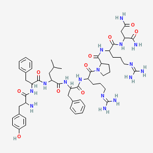 molecular formula C54H78N16O10 B12312421 H-Tyr-Phe-Leu-Phe-Arg-Pro-Arg-Asn-NH2 