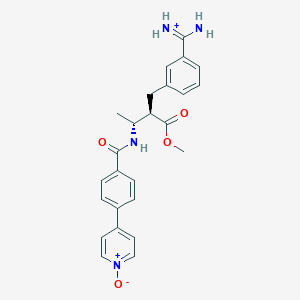 molecular formula C25H27N4O4+ B1231244 Methyl-3-(4'-N-oxopyridylphenoyl)-3-methyl-2-(M-amidinobenzyl)-propionate 