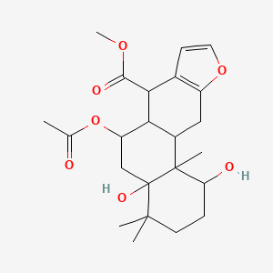 methyl 6-acetyloxy-1,4a-dihydroxy-4,4,11b-trimethyl-2,3,5,6,6a,7,11,11a-octahydro-1H-naphtho[2,1-f][1]benzofuran-7-carboxylate