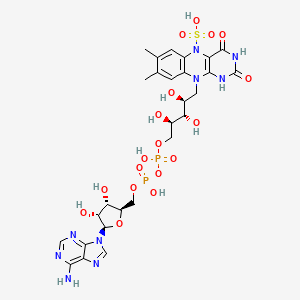 molecular formula C27H35N9O18P2S B1231247 N(5)-sulfo-FADH2 