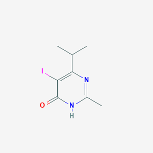 molecular formula C8H11IN2O B12312474 5-Iodo-6-isopropyl-2-methyl-pyrimidin-4-ol 