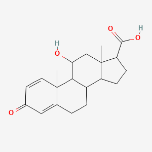 11-Hydroxy-10,13-dimethyl-3-oxo-6,7,8,9,11,12,14,15,16,17-decahydrocyclopenta[a]phenanthrene-17-carboxylic acid