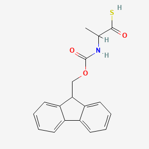 molecular formula C18H17NO3S B12312488 Fmoc-(S)-2-aminopropanethioic S-acid 