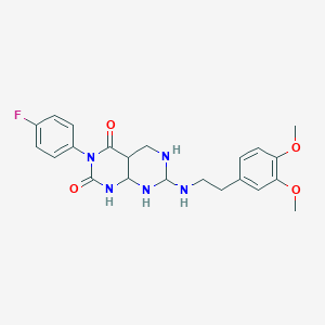 7-{[2-(3,4-dimethoxyphenyl)ethyl]amino}-3-(4-fluorophenyl)-2H,3H,4H,6H-pyrimido[4,5-d][1,3]diazine-2,4-dione