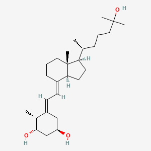 molecular formula C27H46O3 B1231256 (1R,3S,4R,5E)-5-[(2E)-2-[(1R,3aS,7aR)-1-[(2R)-6-hydroxy-6-methylheptan-2-yl]-7a-methyl-2,3,3a,5,6,7-hexahydro-1H-inden-4-ylidene]ethylidene]-4-methylcyclohexane-1,3-diol CAS No. 65878-49-1