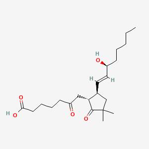7-[(1R,5R)-5-[(E,3S)-3-hydroxyoct-1-enyl]-3,3-dimethyl-2-oxocyclopentyl]-6-oxoheptanoic acid