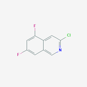 molecular formula C9H4ClF2N B12312583 3-Chloro-5,7-difluoroisoquinoline 