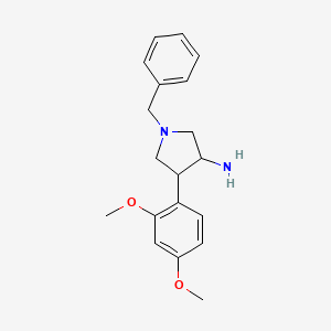 1-Benzyl-4-(2,4-dimethoxyphenyl)pyrrolidin-3-amine