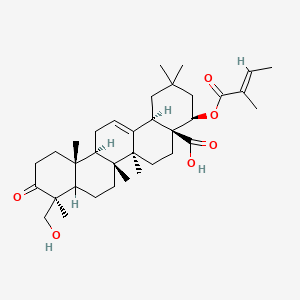 (4R,4aS,6aR,6aS,6bR,9S,12aR,14bR)-9-(hydroxymethyl)-2,2,6a,6b,9,12a-hexamethyl-4-[(E)-2-methylbut-2-enoyl]oxy-10-oxo-3,4,5,6,6a,7,8,8a,11,12,13,14b-dodecahydro-1H-picene-4a-carboxylic acid