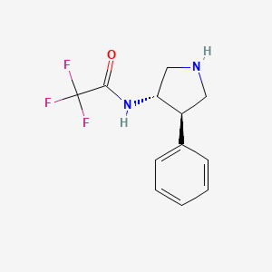 2,2,2-trifluoro-N-[(3S,4R)-4-phenylpyrrolidin-3-yl]acetamide