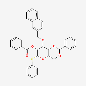 Phenyl 2-O-benzoyl-4,6-O-benzylidene-3-O-(2-naphthylmethyl)-b-D-thioglucopyranoside