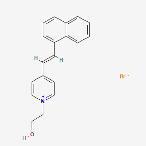 molecular formula C19H18BrNO B1231264 4-(1-Naphthylvinyl)pyridine hydroxyethyl bromide CAS No. 26468-01-9