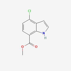 molecular formula C10H8ClNO2 B12312647 Methyl 4-chloro-1H-indole-7-carboxylate 