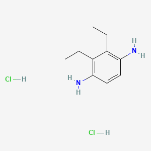 molecular formula C10H18Cl2N2 B12312650 2,3-Diethylbenzene-1,4-diamine dihydrochloride 