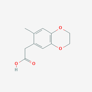 2-(7-Methyl-2,3-dihydro-1,4-benzodioxin-6-yl)acetic acid