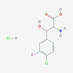 2-Amino-3-(4-chloro-3-fluorophenyl)-3-hydroxypropanoic acid hydrochloride