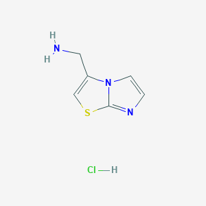 molecular formula C6H8ClN3S B12312668 Imidazo[2,1-b]thiazol-3-ylmethanamine hydrochloride 