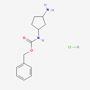 rac-benzyl N-[(1R,3S)-3-aminocyclopentyl]carbamate hydrochloride, cis