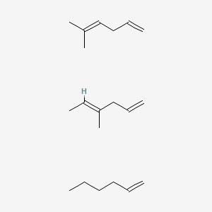 molecular formula C20H36 B1231269 hex-1-ene;(4E)-4-methylhexa-1,4-diene;5-methylhexa-1,4-diene 