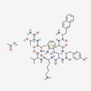 molecular formula C56H73N11O12S2 B12312704 Lanreotide acetate (108736-35-2 free base) 