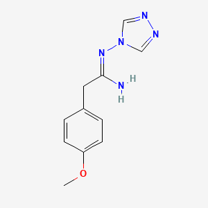 molecular formula C11H13N5O B1231273 (1Z)-2-(4-methoxyphenyl)-N'-(4H-1,2,4-triazol-4-yl)ethanimidamide 