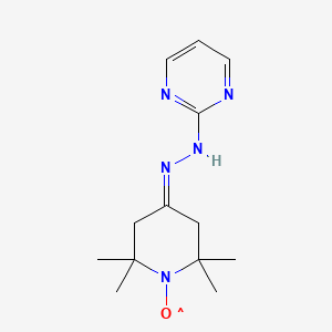 molecular formula C13H20N5O B1231274 2,2,6,6-Tetramethylpiperidone 1-oxyl (2-pyrimidinyl)hydrazone CAS No. 59225-20-6