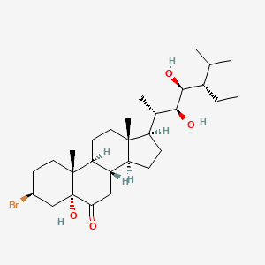 (3S,5R,8S,9S,10R,13S,14S,17R)-3-bromo-17-[(2S,3S,4S,5S)-5-ethyl-3,4-dihydroxy-6-methylheptan-2-yl]-5-hydroxy-10,13-dimethyl-2,3,4,7,8,9,11,12,14,15,16,17-dodecahydro-1H-cyclopenta[a]phenanthren-6-one