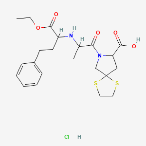 1,4-Dithia-7-azaspiro[4.4]nonane-8-carboxylic acid,7-[(2S)-2-[[(1S)-1-(ethoxycarbonyl)-3-phenylpropyl]amino]-1-oxopropyl]-, monohydrochloride, (8S)-