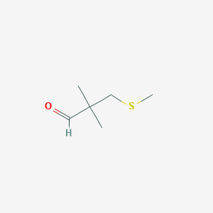 molecular formula C6H12OS B12312821 2,2-Dimethyl-3-(methylsulfanyl)propanal 