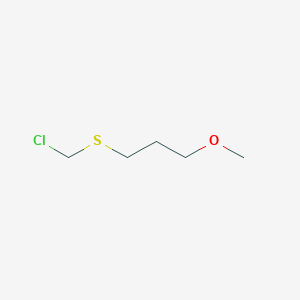 molecular formula C5H11ClOS B12312835 1-[(Chloromethyl)sulfanyl]-3-methoxypropane 